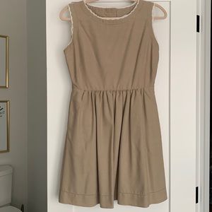 Taupe lace lined dress